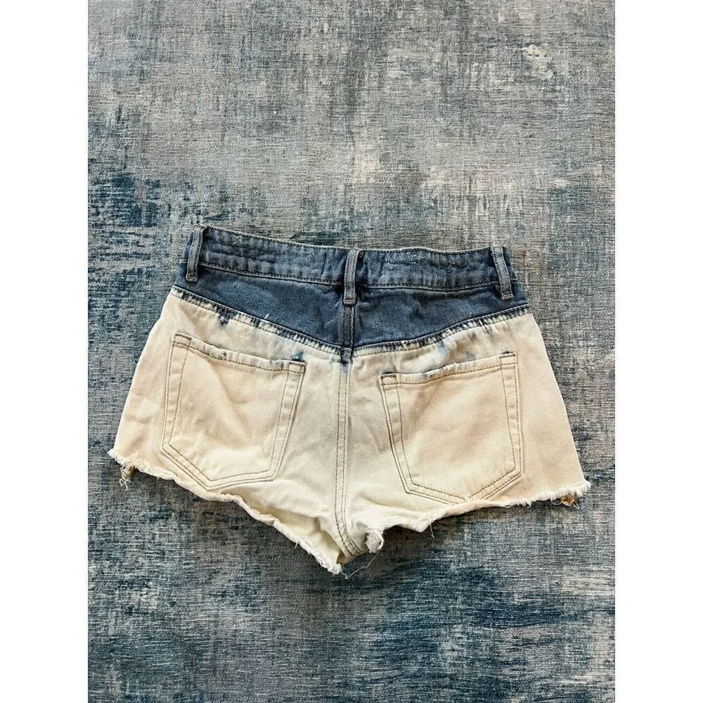 PacSun Bleached Distressed High Rise Shorts Size 24